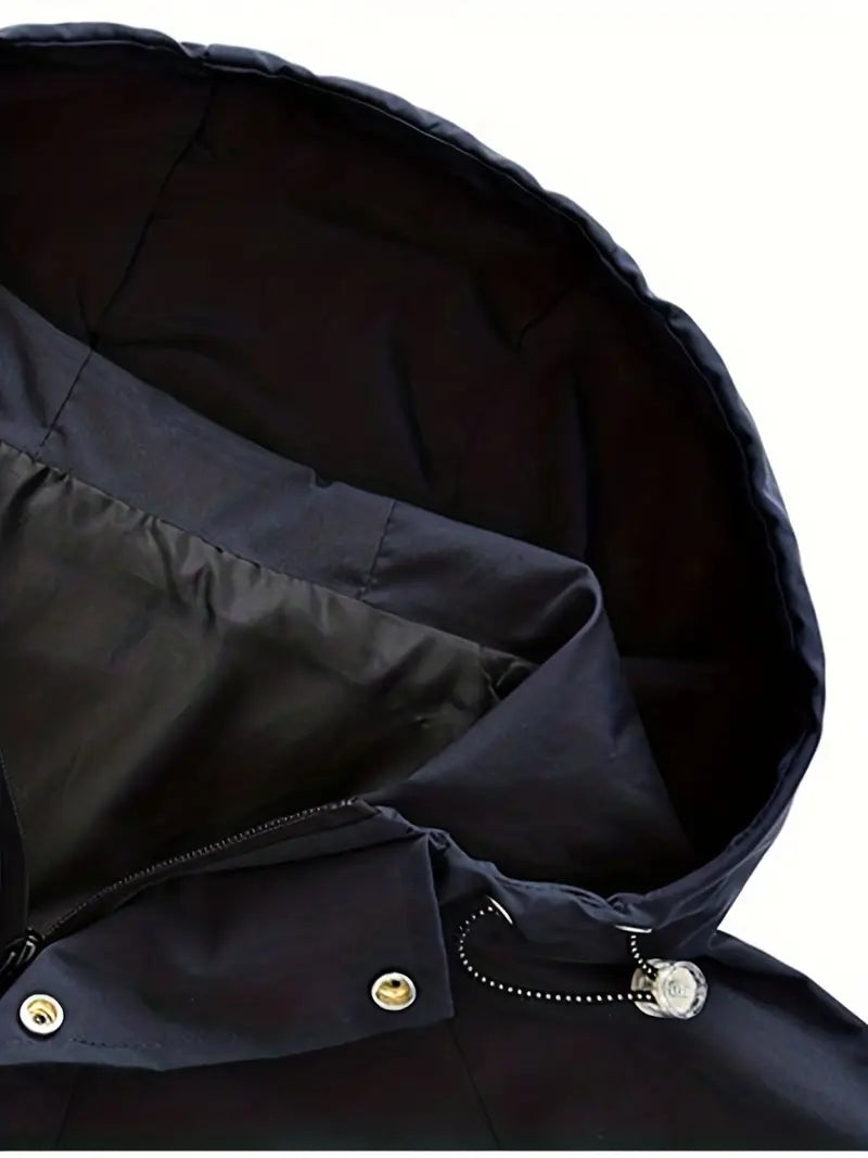 Men’s Yellow & Black Sport Windbreaker Jacket – Waterproof Lightweight Hooded Outdoor Coat