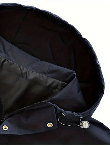 Men’s Yellow & Black Sport Windbreaker Jacket – Waterproof Lightweight Hooded Outdoor Coat